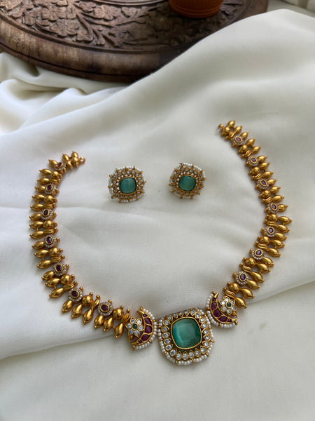 Kemp designer necklace with studs