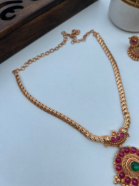 Original kemp gold look alike necklace with jhumkas