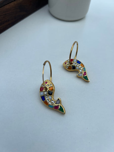 Reversible Navaratna fish Balis