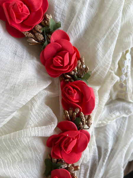 Rose flower hair bun accessory