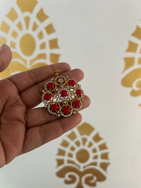 Coral flower pendant