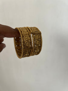 Lakshmi antique temple bangles set of 2