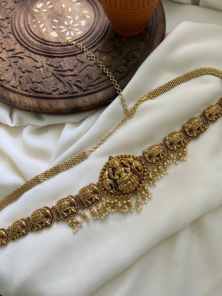 Gajalakshmi Nagas bridal hip chain