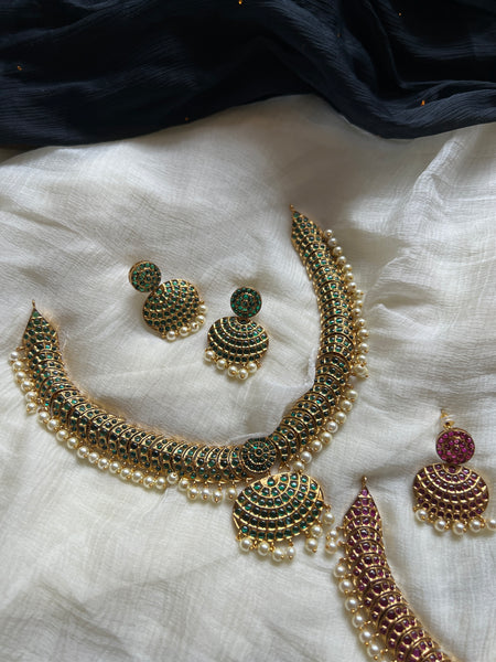 Vintage inspired kemp attigai with earrings