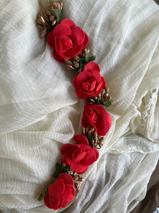 Rose flower hair bun accessory