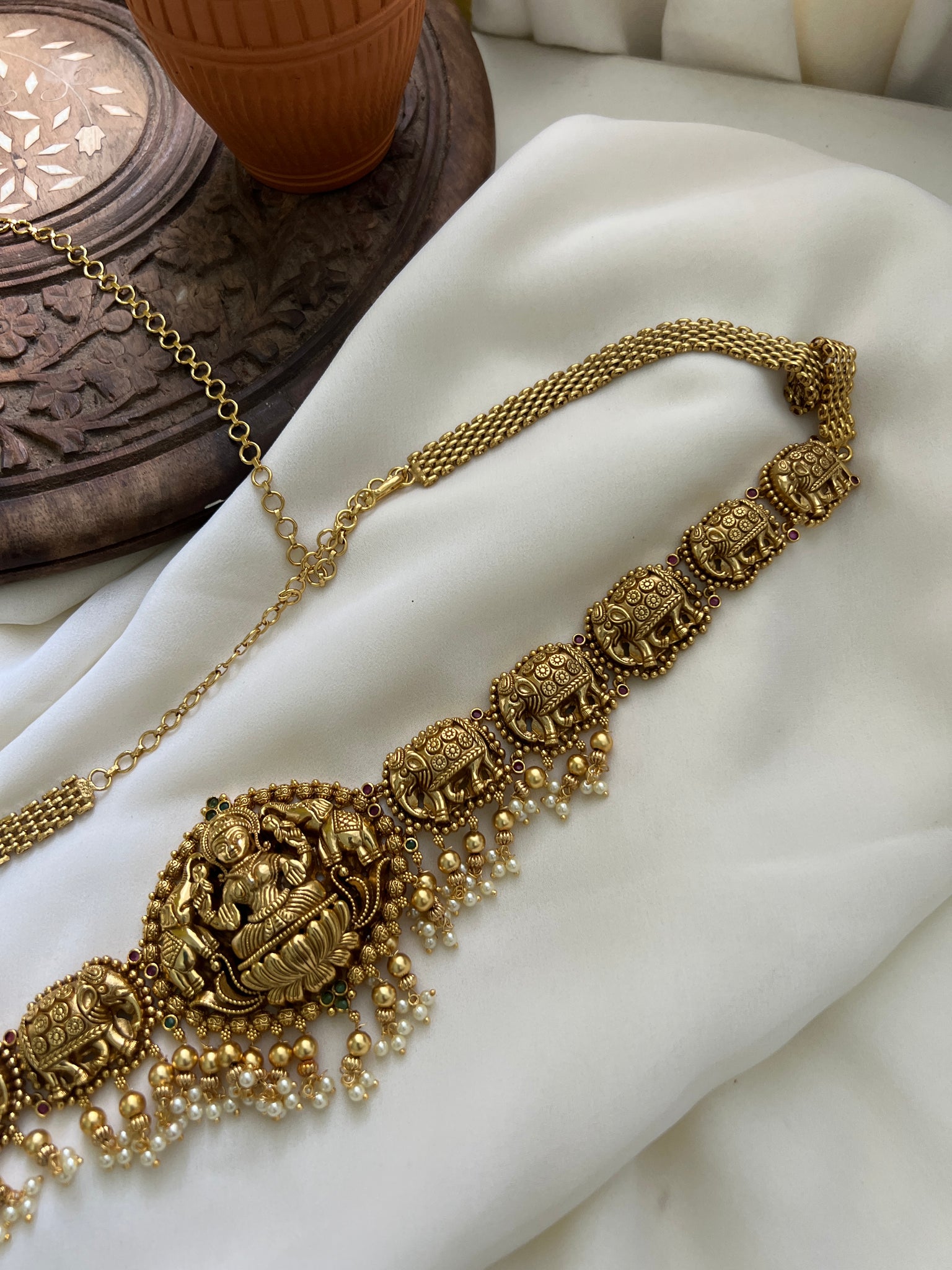 Gajalakshmi Nagas bridal hip chain