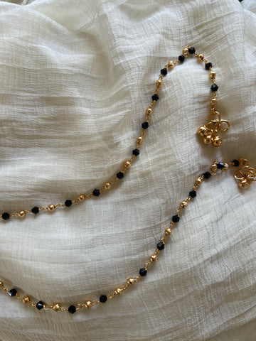 Black bead anklets