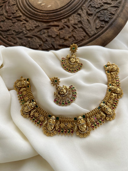 Venkatashwara kemp necklace with studs