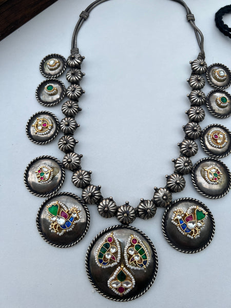 Kundan fusion boho jumbo necklace