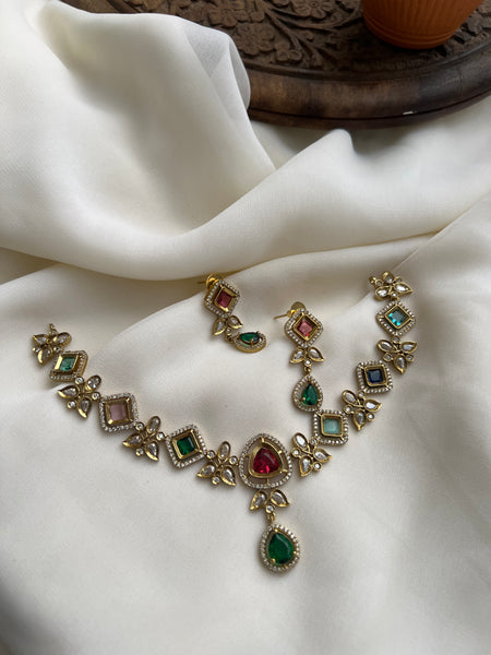 Victorian style necklace with earrings