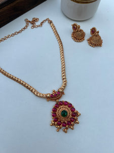 Original kemp gold look alike necklace with jhumkas