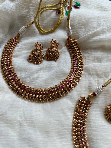 Kemp bridal necklace with jhumkas