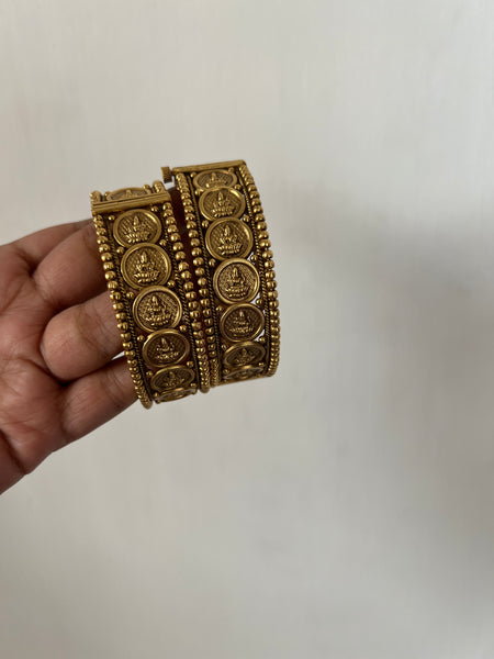 Lakshmi antique temple bangles set of 2