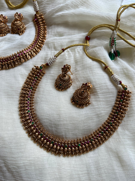 Kemp bridal necklace with jhumkas