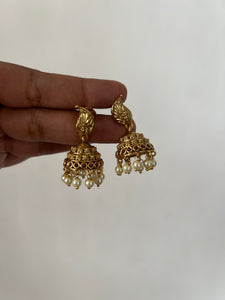 Paisley small antique jhumkas