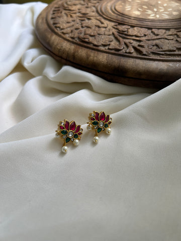 Lotus Kundan studs