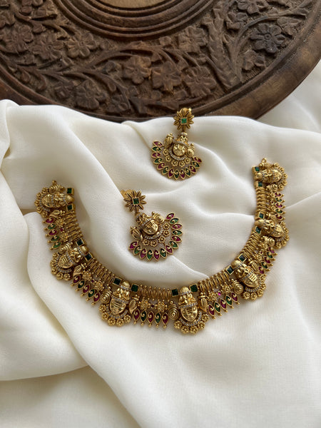 Venkatashwara kemp necklace with studs