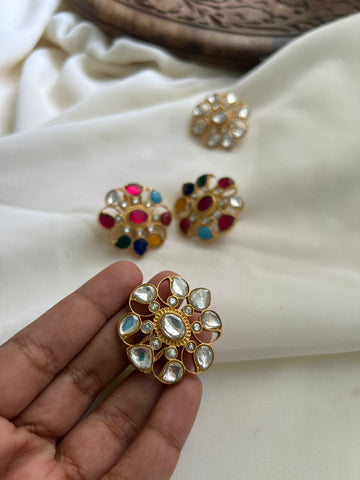 Jumbo kundan studs