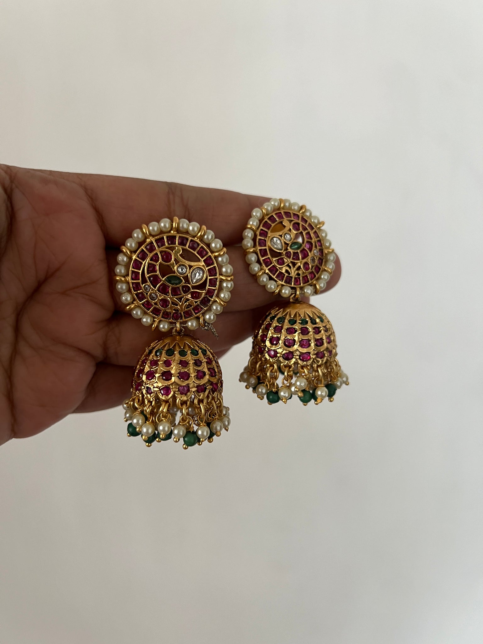 Vintage kemp bridal chakra jhumkas