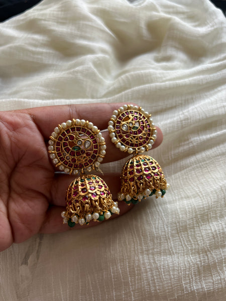 Vintage kemp bridal chakra jhumkas