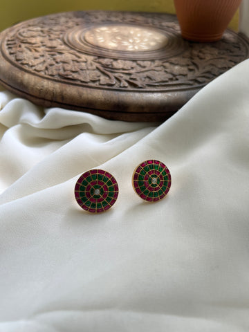 Jumbo Kundan chakra studs