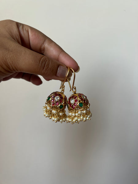 Kemp floral hook Jhumkas