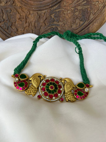 Pure Kundan brass choker with Jhumkas