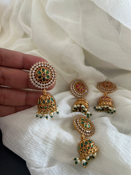 Kemp Ad stone Jhumkas