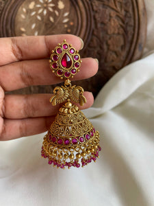 Jumbo kemp bridal Jhumkas