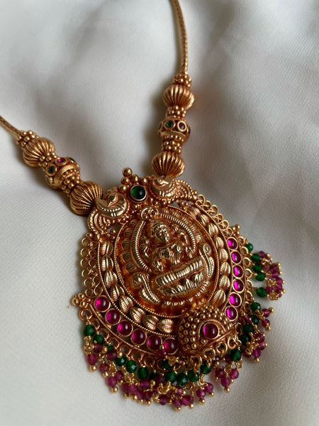 Antique Lakshmi gold like necklace