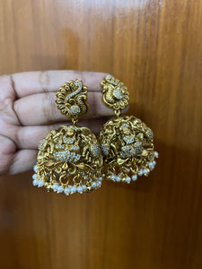 Nagas Lakshmi bridal 3d jhumkas