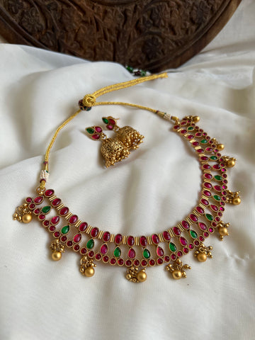 Kemp designer necklace with jhumkas