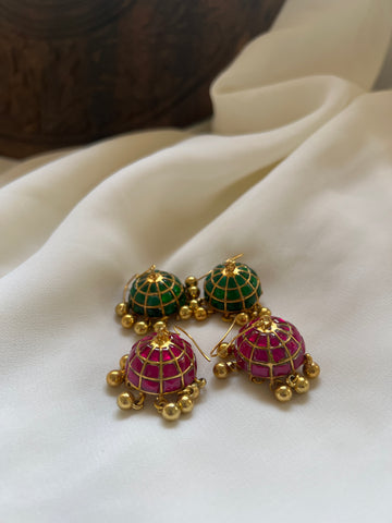 Kundan mini hook Jhumkas