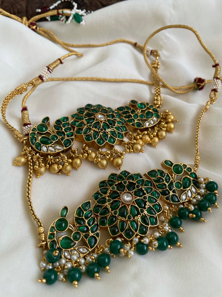 Kundan look alike kemp choker with Jhumkas