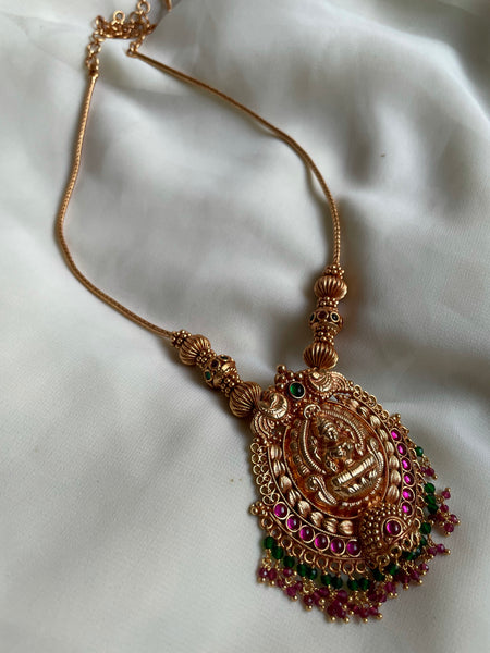 Antique Lakshmi gold like necklace