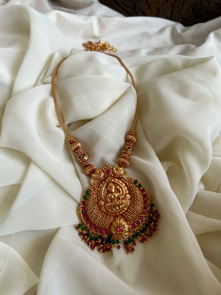 Antique Lakshmi gold like necklace