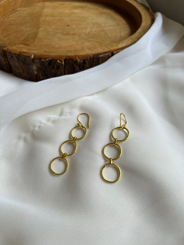 Golden loop hook earrings