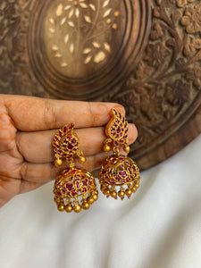 Kemp cutwork Jhumkas