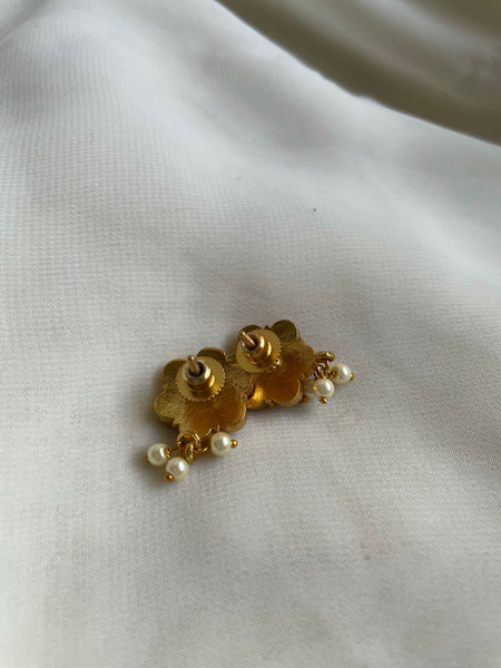 Ruby flower studs