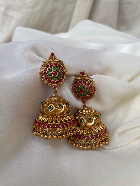 Antique temple kemp Jhumkas