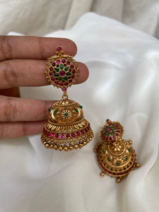 Antique temple kemp Jhumkas