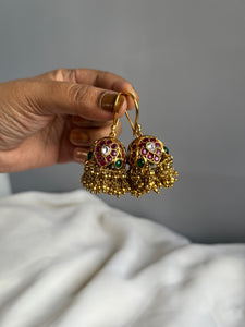 Kemp floral hook Jhumkas