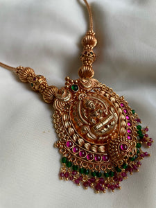 Antique Lakshmi gold like necklace