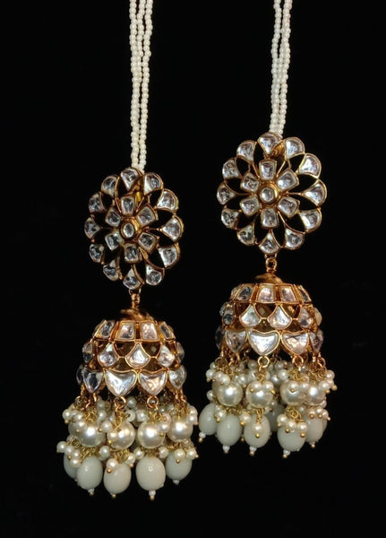 Kundan double layer Jhumkas