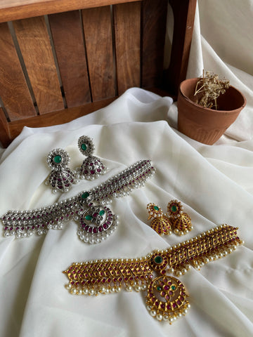 Vintage kemp attigai with Jhumkas