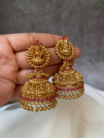 Bridal Lakshmi kemp Jhumkas