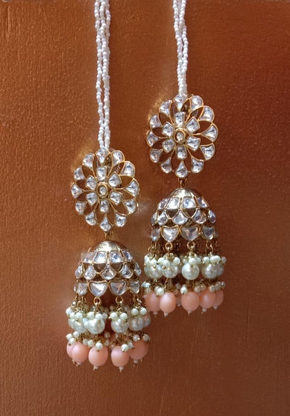 Kundan double layer Jhumkas