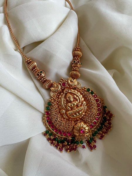 Antique Lakshmi gold like necklace