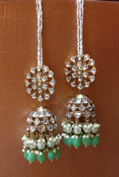 Kundan double layer Jhumkas