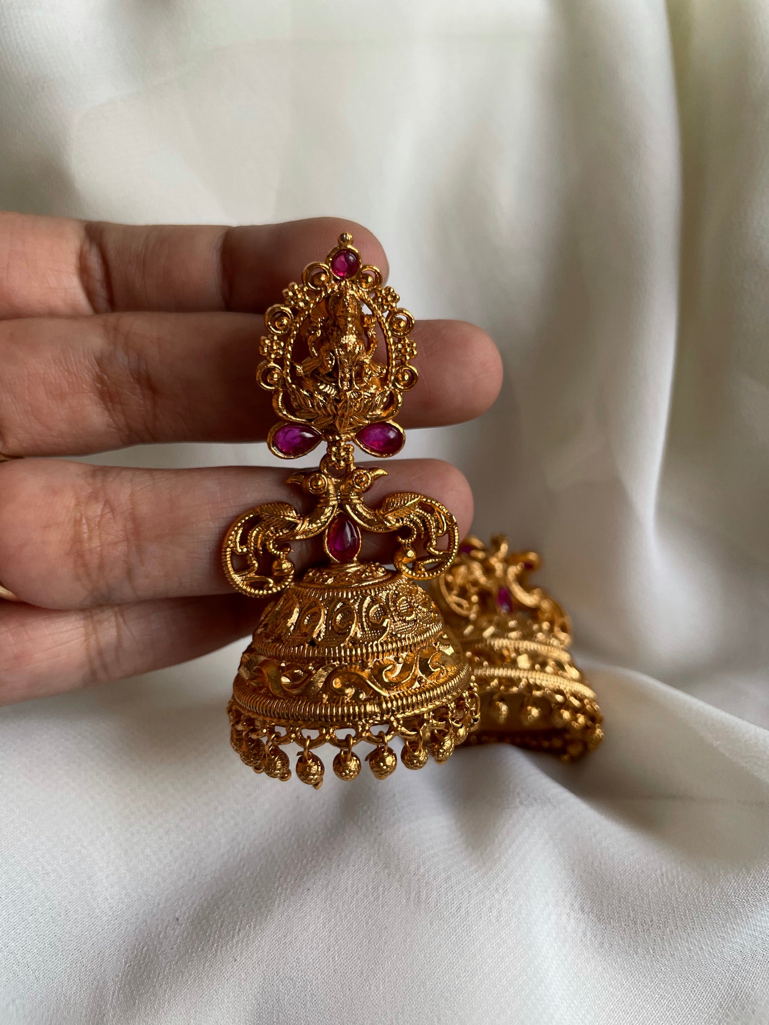 Bridal Lakshmi kemp jhumkas